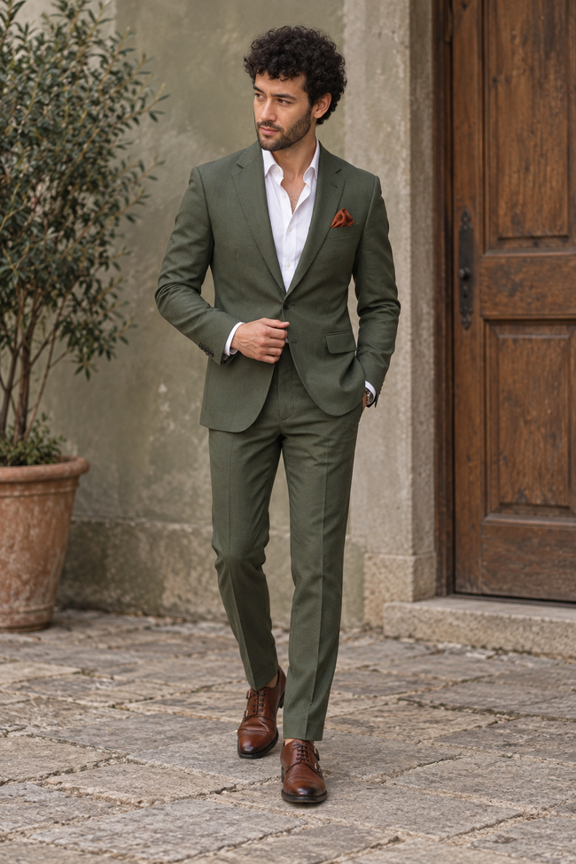 Arden Olive Green 2PC Suit