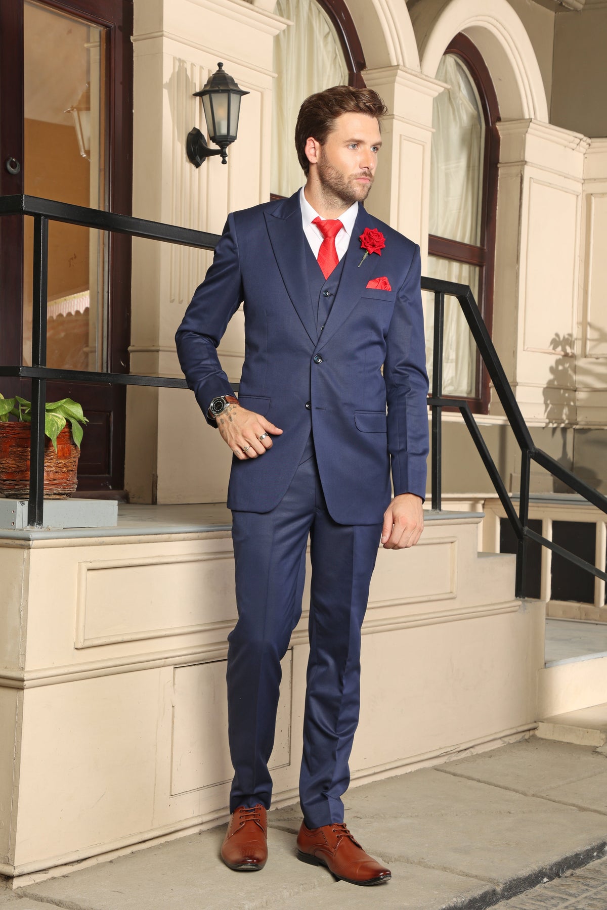 Soren Navy Single-Breasted Suit