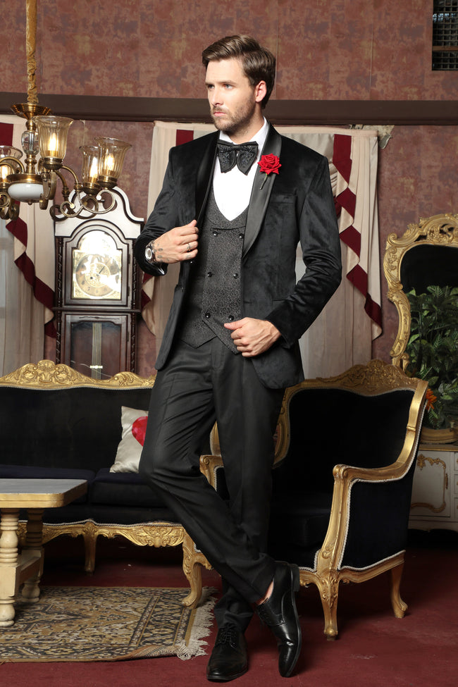 Nero Black Velvet 3PC Tuxedo