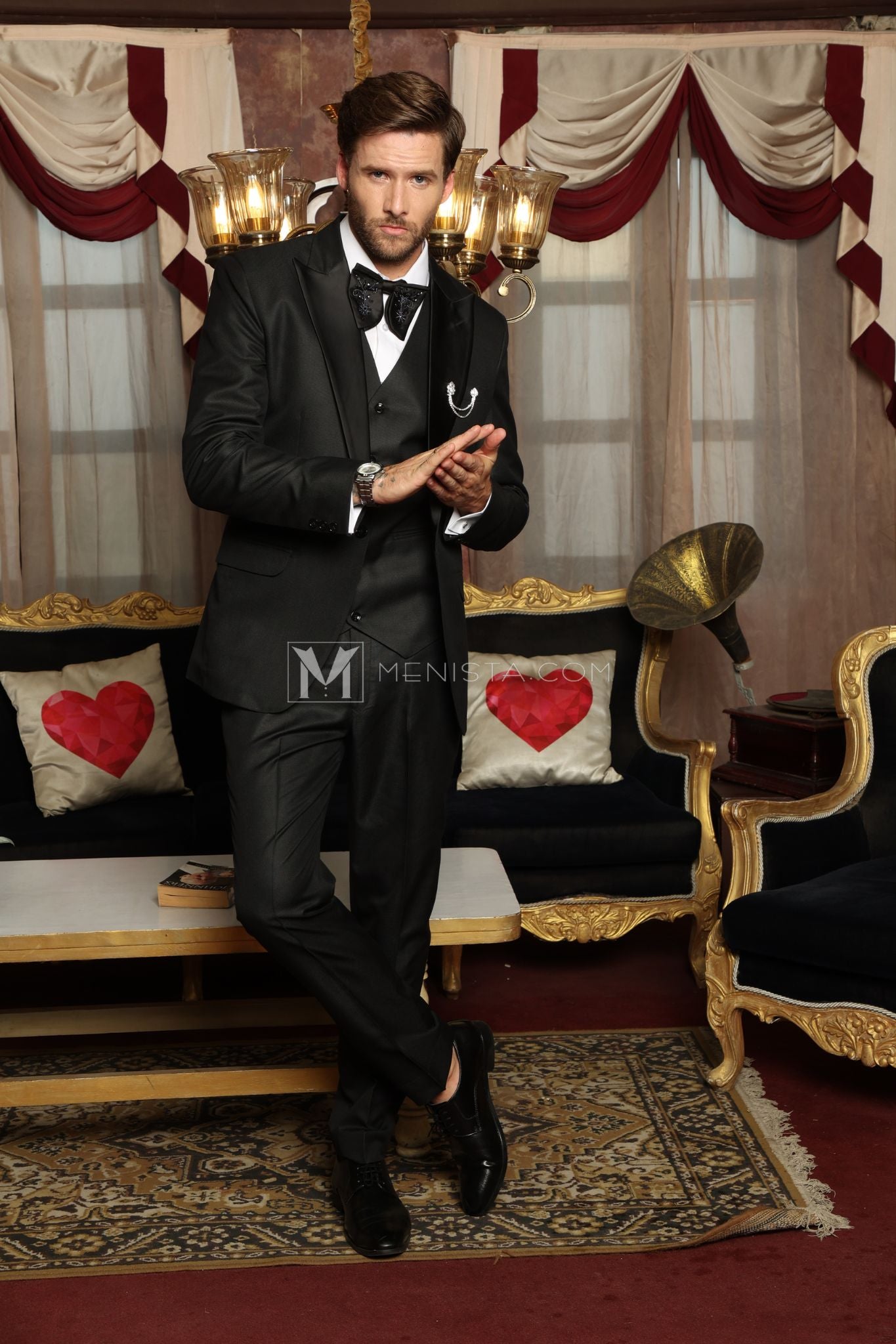 Elegant Black Suit for Men – Perfect for Weddings and Formal Events | Menista Collection