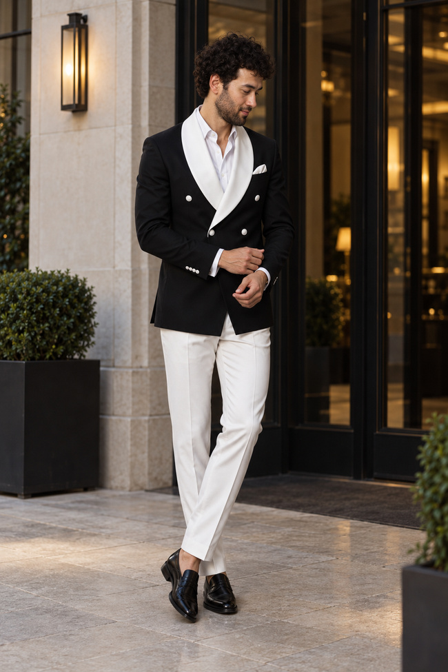 Lysander Designer Shawl Lapel Double-Breasted 2PC Tuxedo