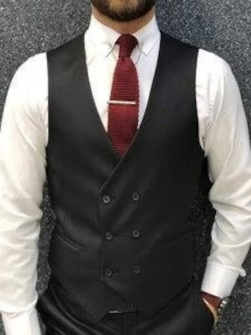 black waistcoat for men