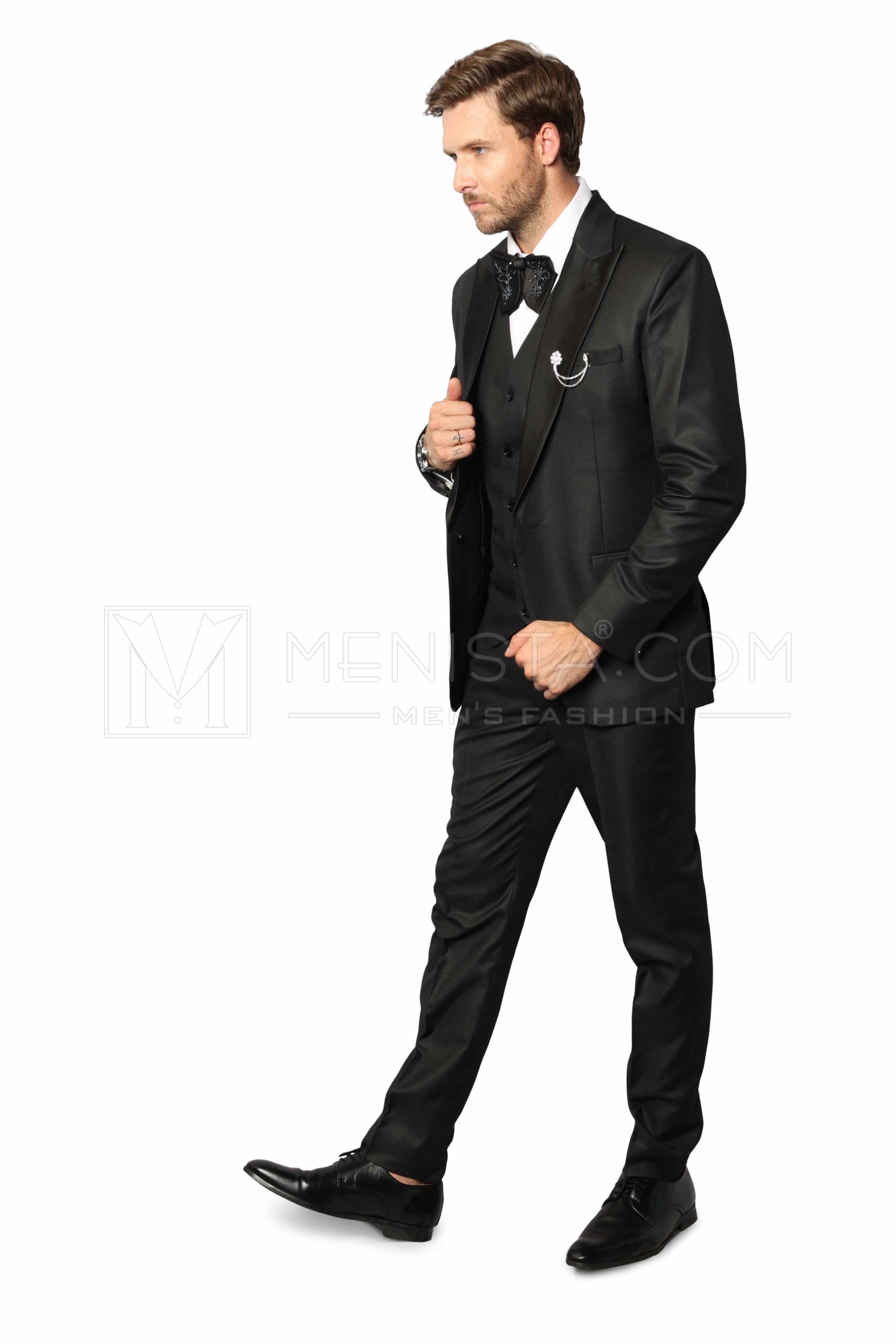 Bestselling Men Black Tuxedo - Custom Three Piece Suits For Men - Menista
