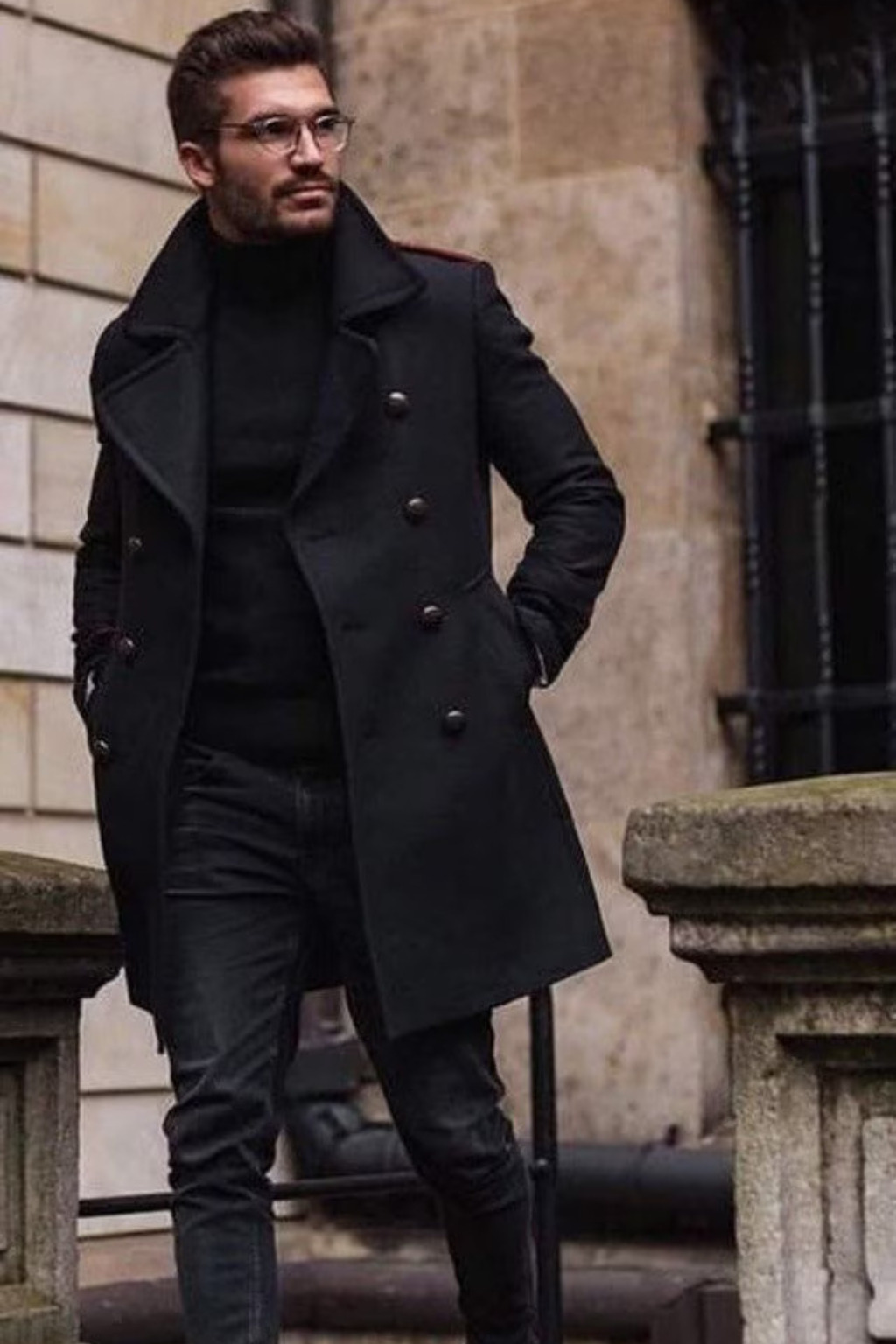 Black Men’s Bestselling Long coat: Customized Men Overcoats - Menista